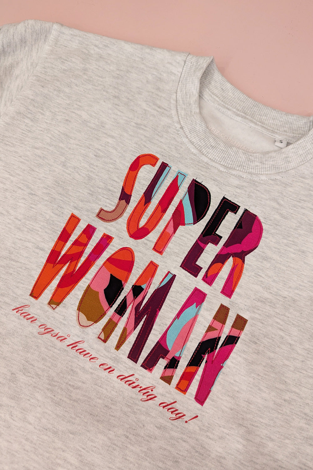 Upcycled SUPERWOMAN sweatshirt grey