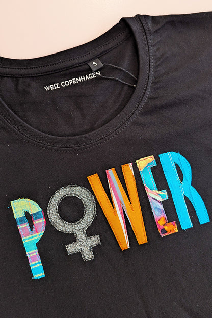 Upcycled POWER T-shirt black