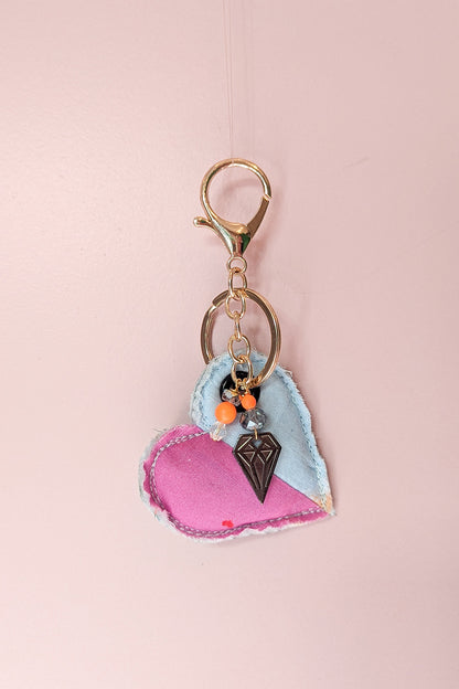 Up-cycled heart charms