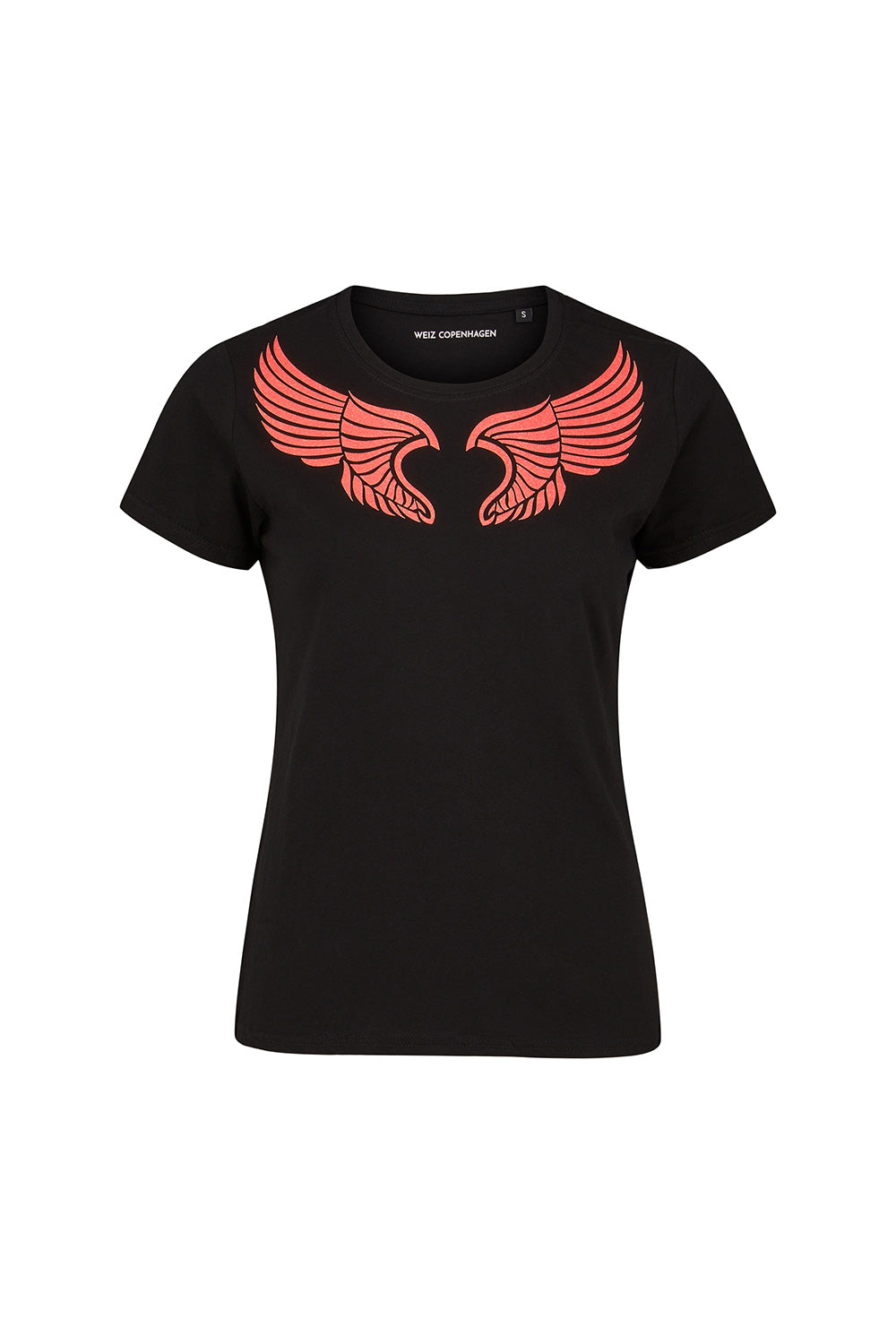 Wing T-shirt black &amp; orange