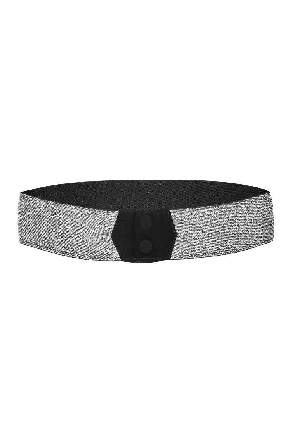 Waist elastikbælte sølv