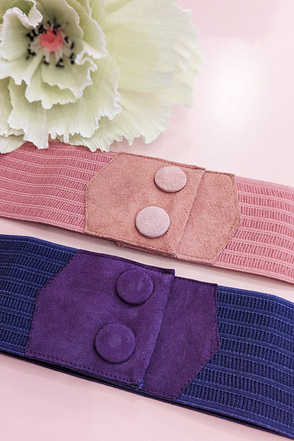 Waist stretch belt purple