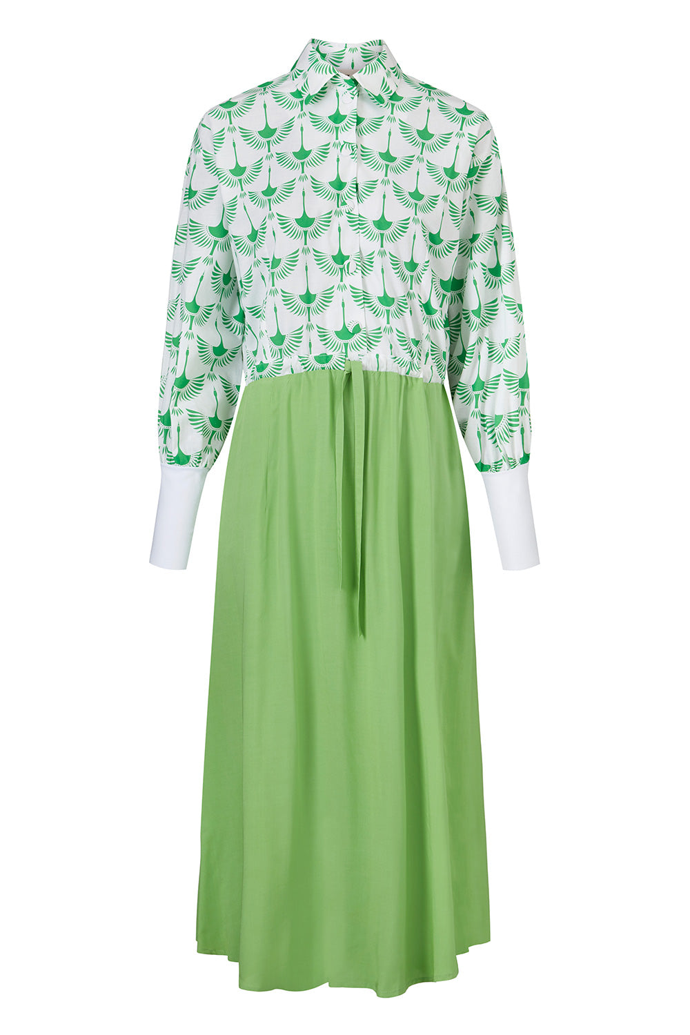 Frankie fit dress green crane