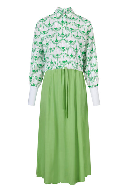 Frankie fit dress green crane