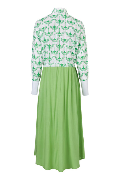 Frankie fit dress green crane