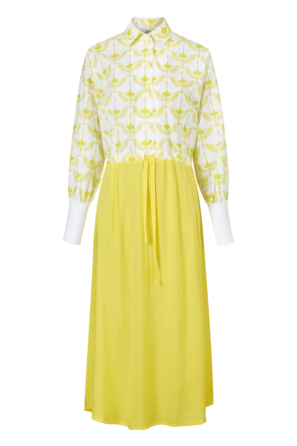 Frankie fit dress yellow crane