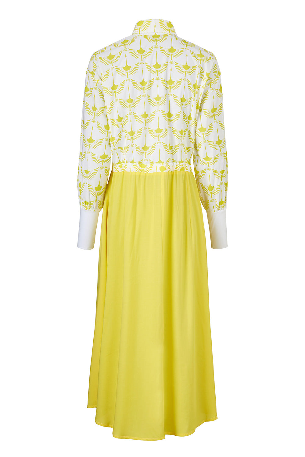 Frankie fit dress yellow crane