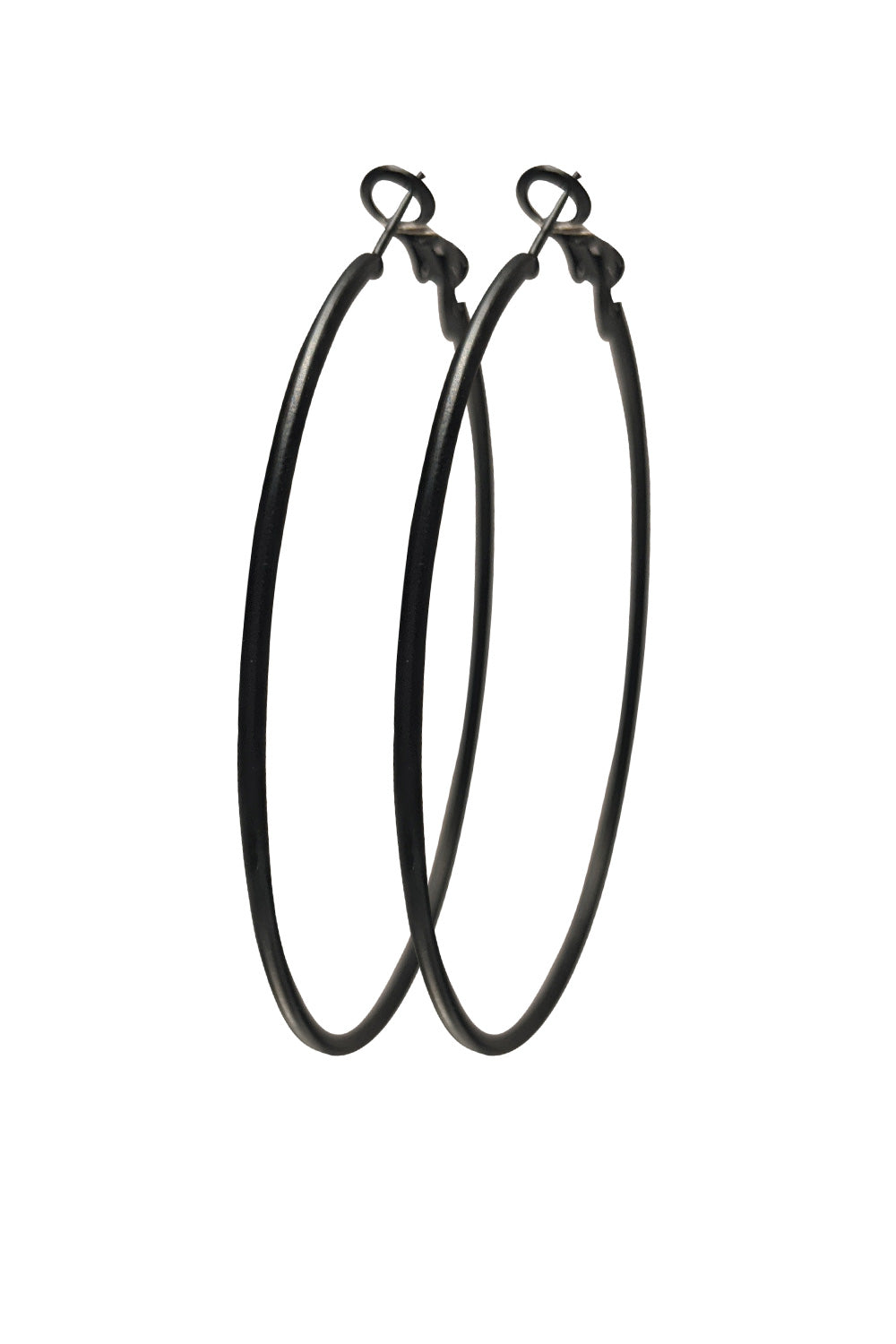 Hoops earrings black several sizes