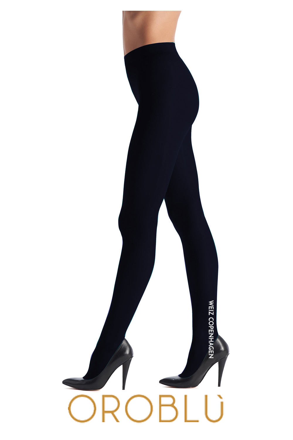 Ensfarvede strømpebukser Sort