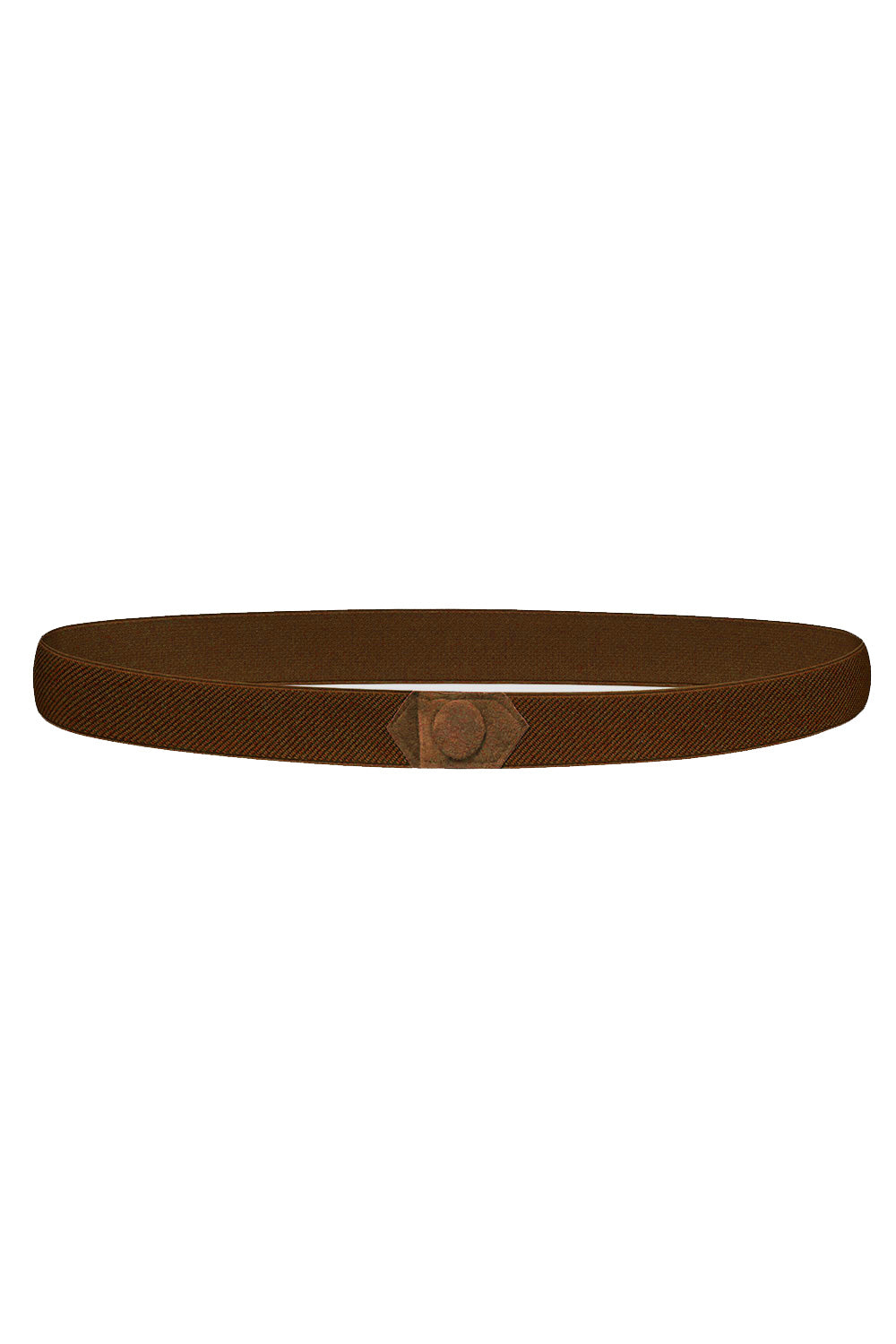 Waist slim stretch belt brown